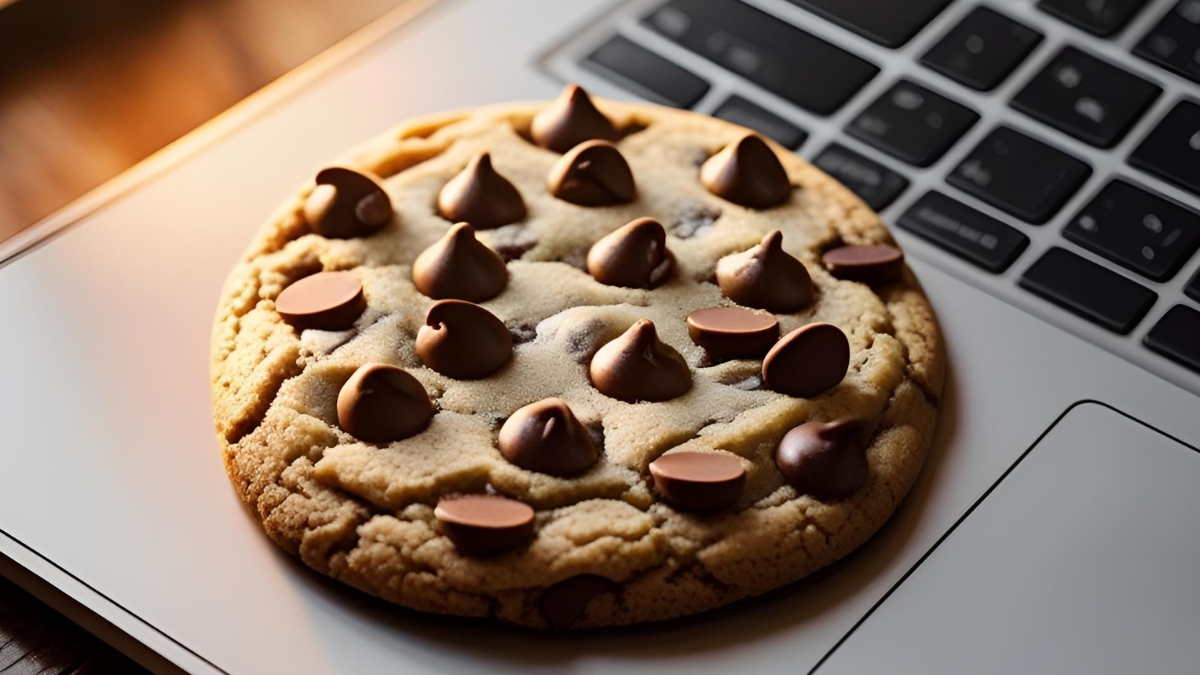 Cookie banner Cookie appoggiato su pc