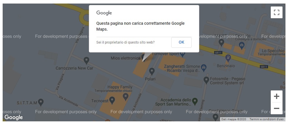 google maps mappa non funzionante